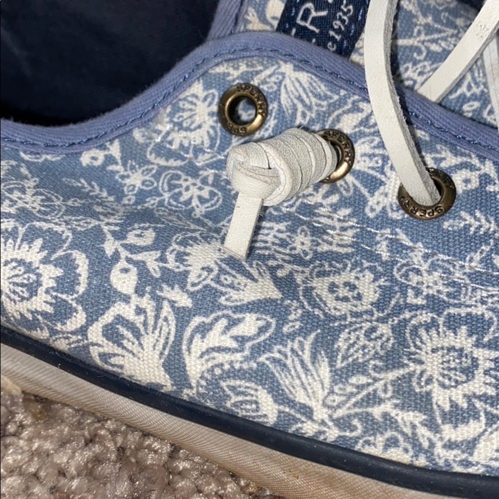 Sperry Women's Blue Floral Sneakers - Picture 2 of 5